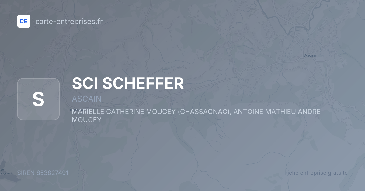 SCI SCHEFFER — 853827491 — fiche entreprise