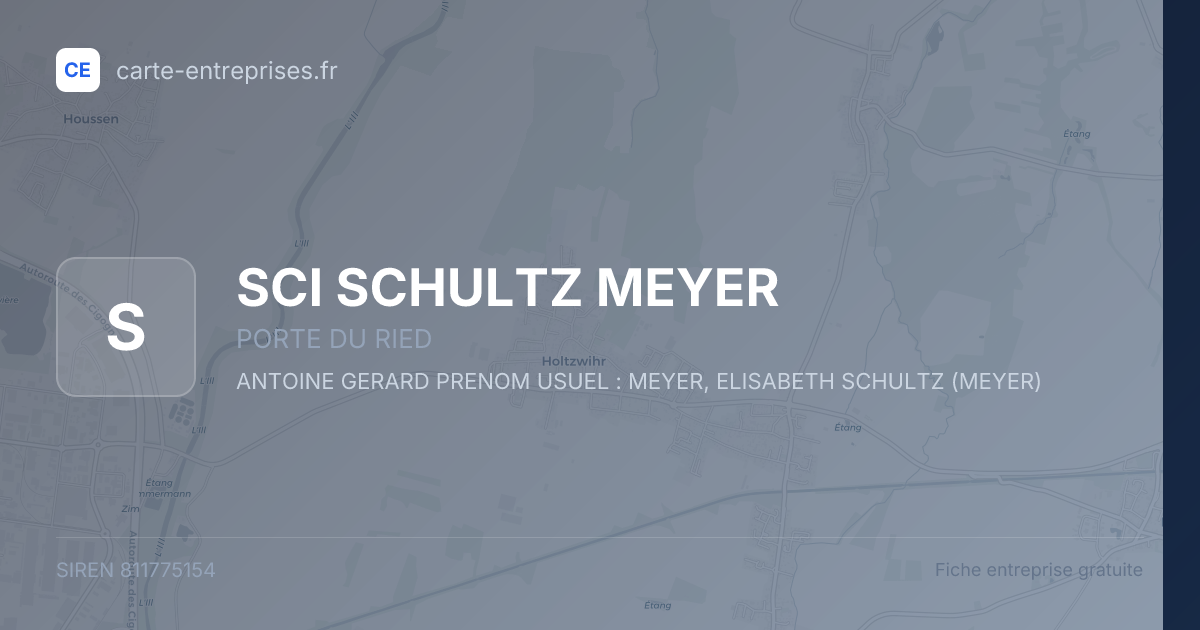 SCI SCHULTZ MEYER — 811775154 — fiche entreprise