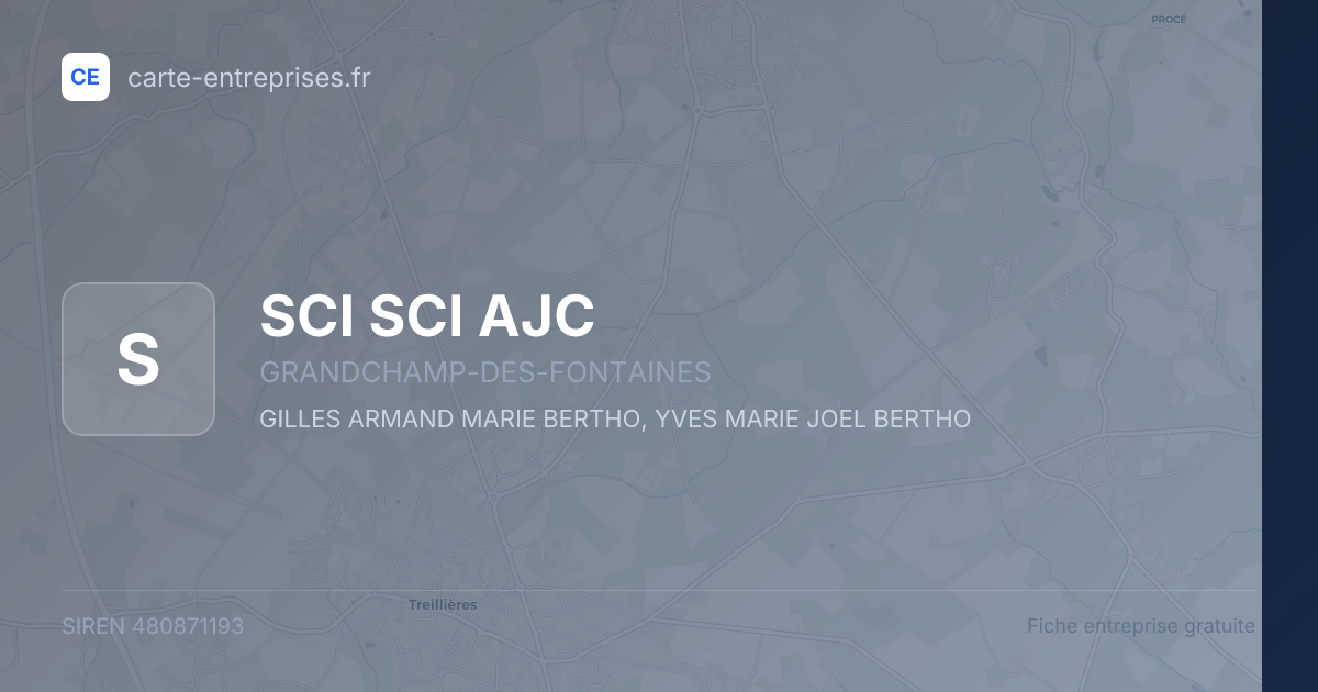 SCI SCI AJC — 480871193 — fiche entreprise