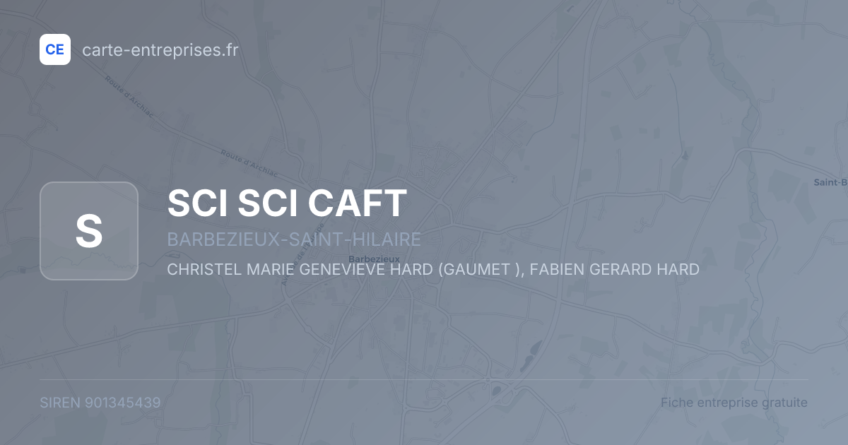 SCI  SCI CAFT — 901345439 — fiche entreprise