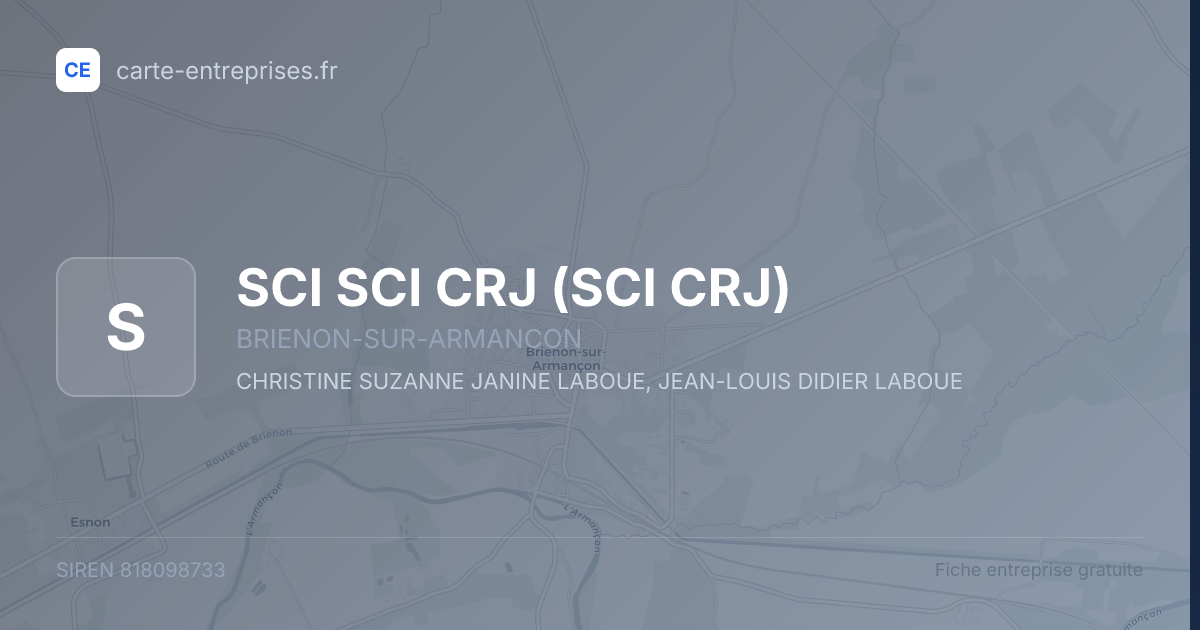 SCI SCI CRJ (SCI CRJ) — 818098733 — fiche entreprise