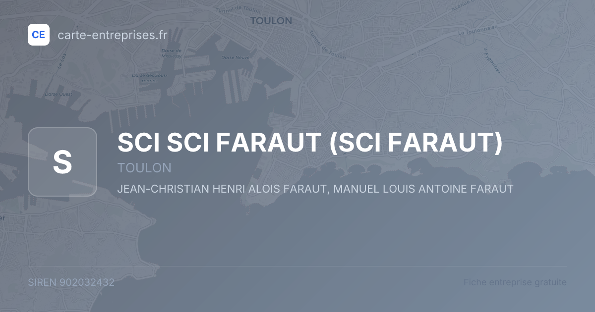 SCI SCI FARAUT (SCI FARAUT) — 902032432 — fiche entreprise