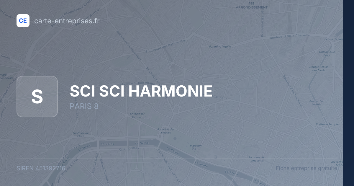 SCI SCI HARMONIE — 451392716 — fiche entreprise