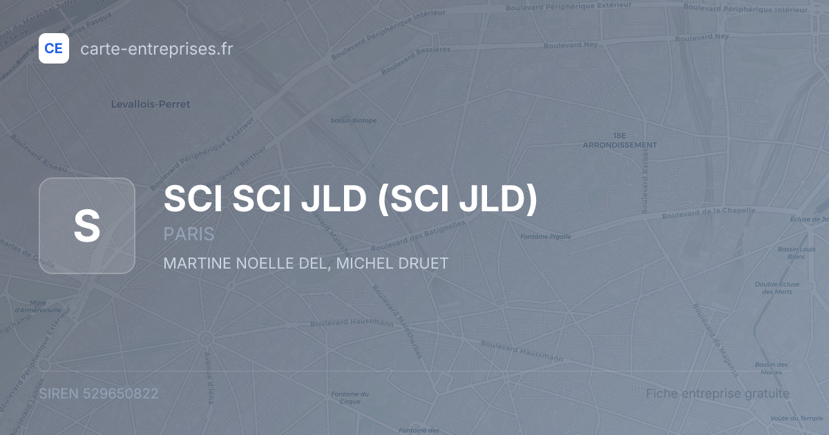 SCI SCI JLD (SCI JLD) — 529650822 — fiche entreprise