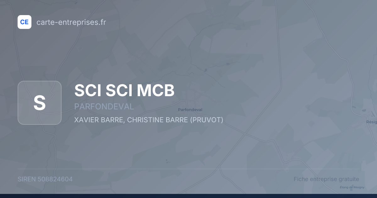 SCI SCI MCB — 508824604 — fiche entreprise