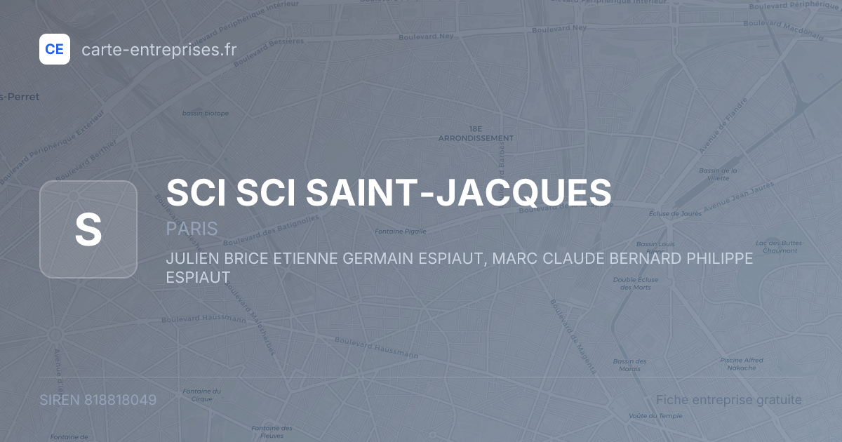 SCI SCI SAINT-JACQUES — 818818049 — fiche entreprise
