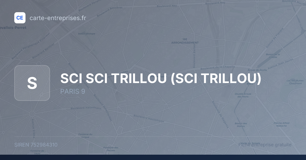 SCI SCI TRILLOU (SCI TRILLOU) — 752984310 — fiche entreprise
