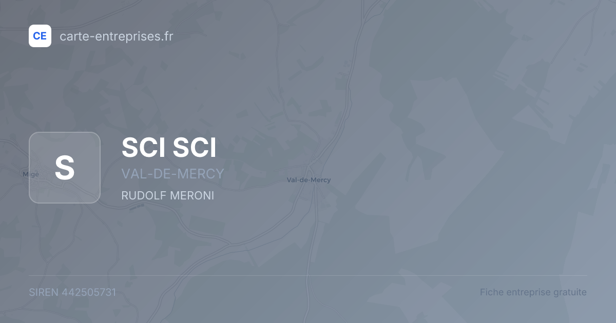SCI SCI — 442505731 — fiche entreprise