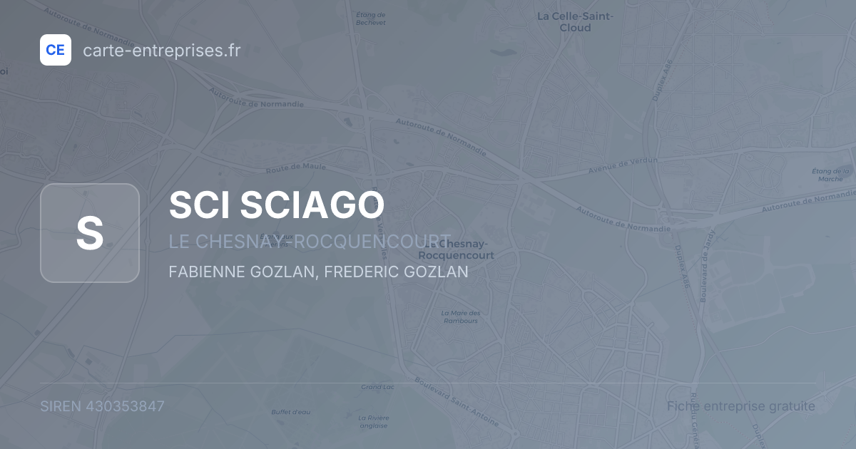 SCI SCIAGO — 430353847 — fiche entreprise