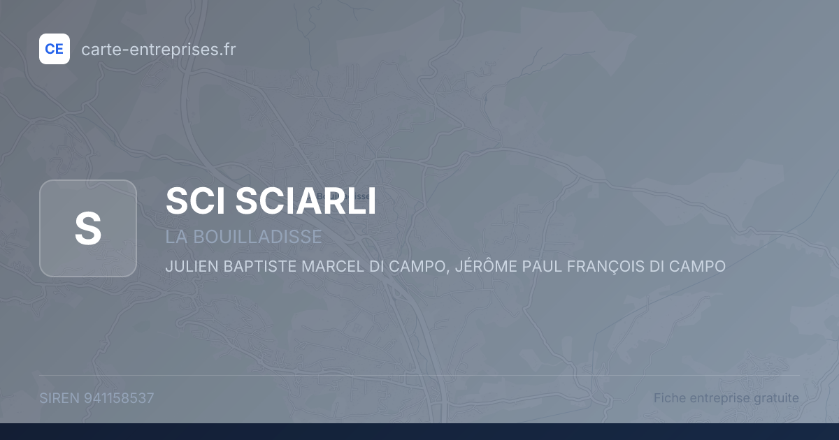 SCI SCIARLI — 941158537 — fiche entreprise