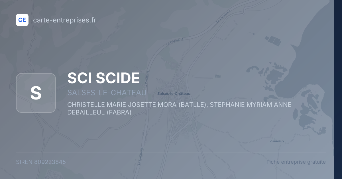 SCI SCIDE — 809223845 — fiche entreprise