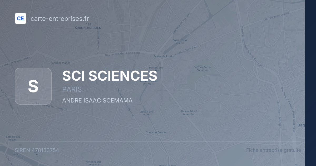 SCI SCIENCES — 478133754 — fiche entreprise