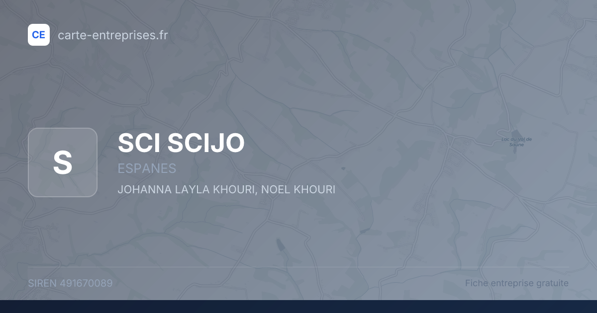 SCI SCIJO — 491670089 — fiche entreprise