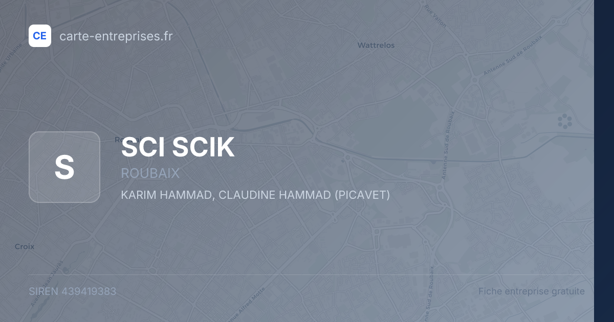 SCI SCIK — 439419383 — fiche entreprise