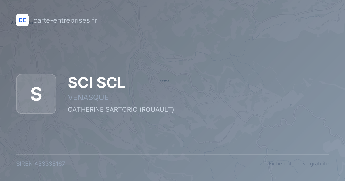 SCI SCL — 433338167 — fiche entreprise