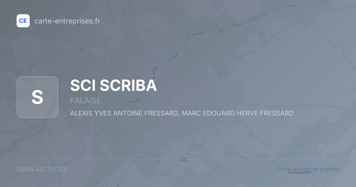 SCI SCRIBA — 447757378 — fiche entreprise