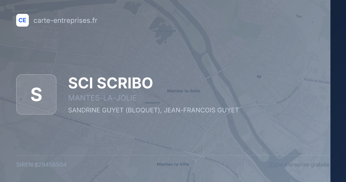 SCI SCRIBO — 829458504 — fiche entreprise