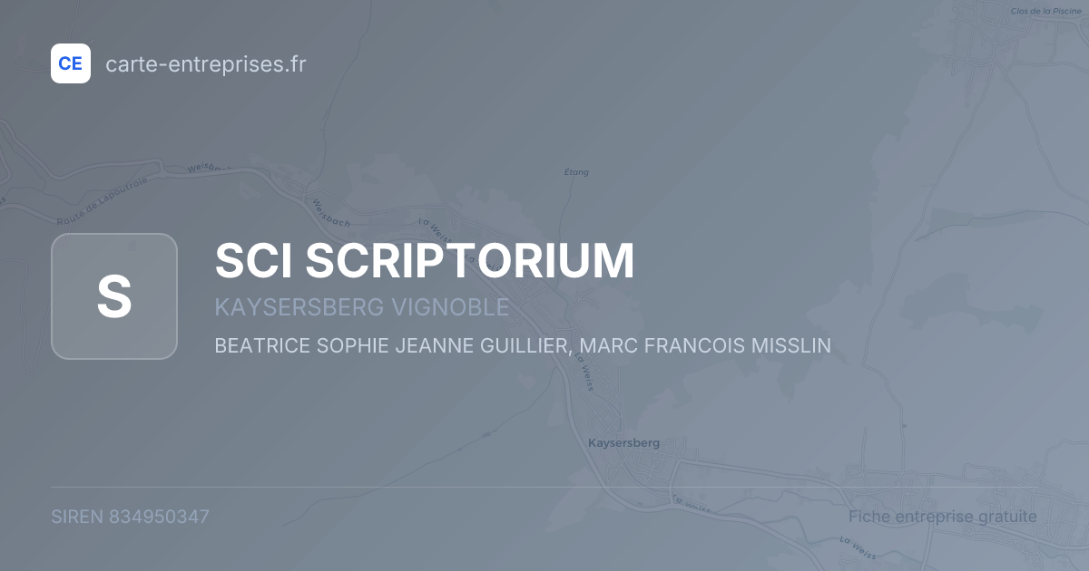 SCI SCRIPTORIUM — 834950347 — fiche entreprise
