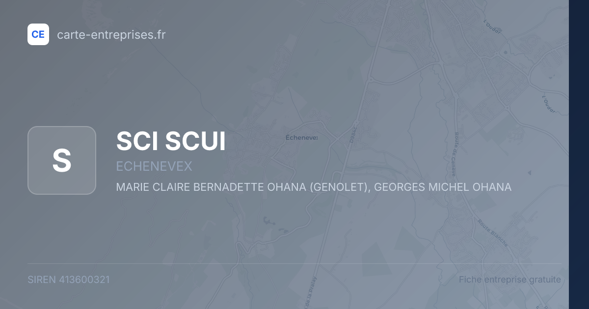 SCI SCUI — 413600321 — fiche entreprise