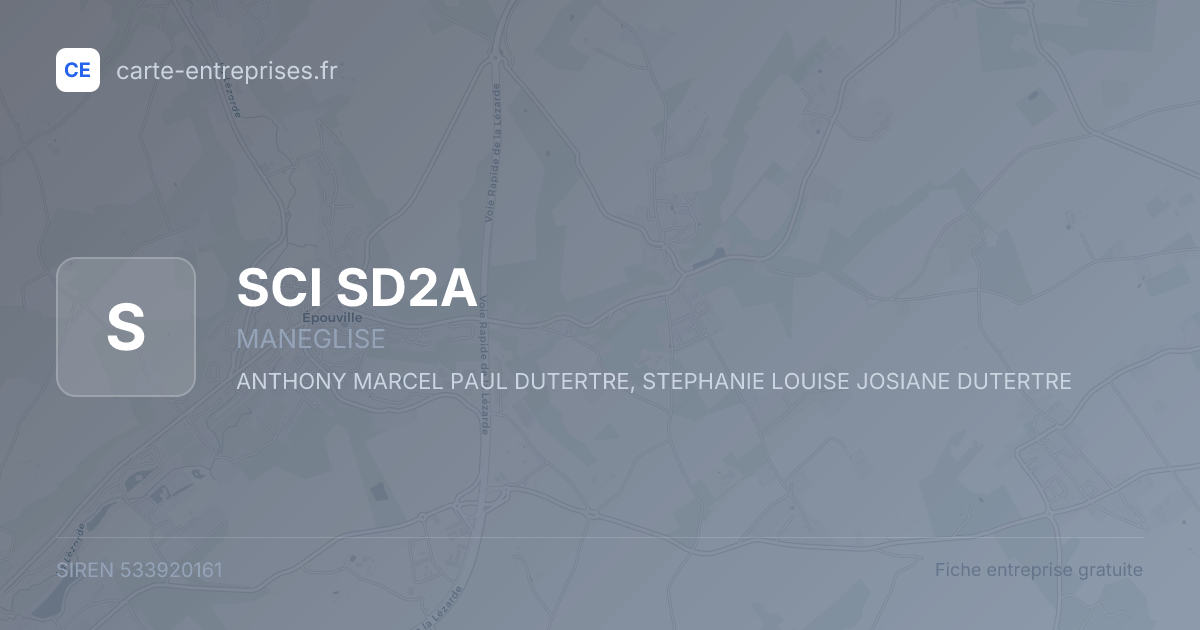 SCI SD2A — 533920161 — fiche entreprise