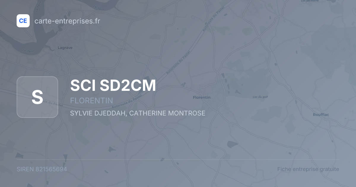 SCI SD2CM — 821565694 — fiche entreprise