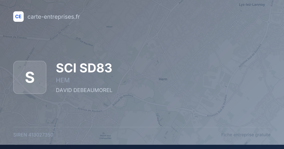 SCI SD83 — 413027350 — fiche entreprise