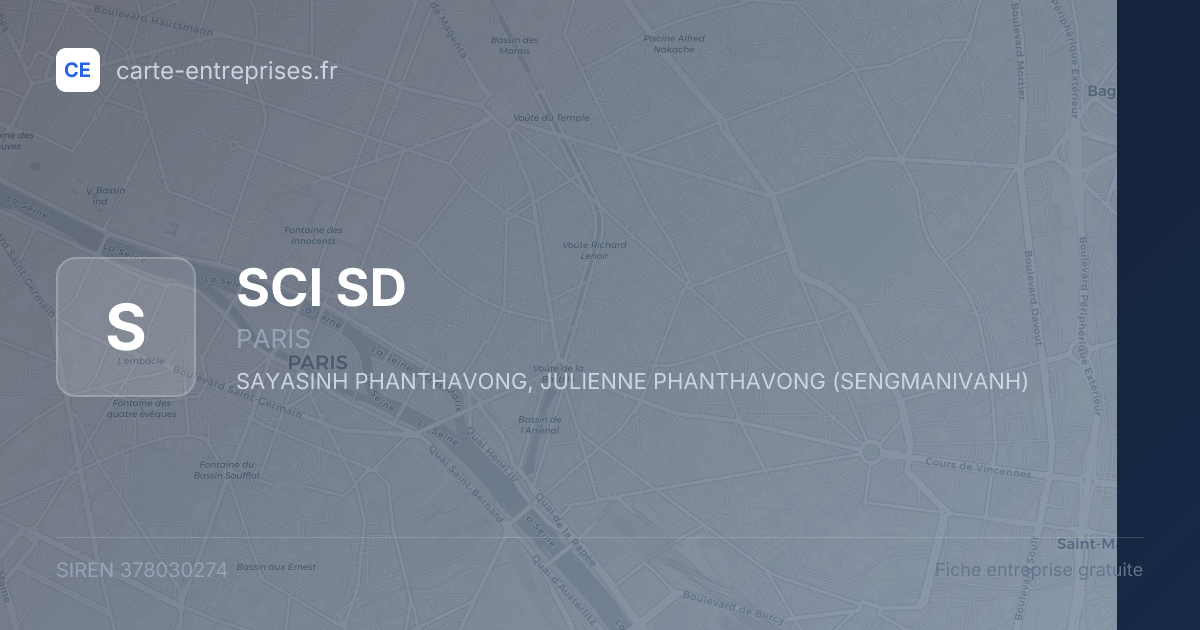 SCI SD — 378030274 — fiche entreprise