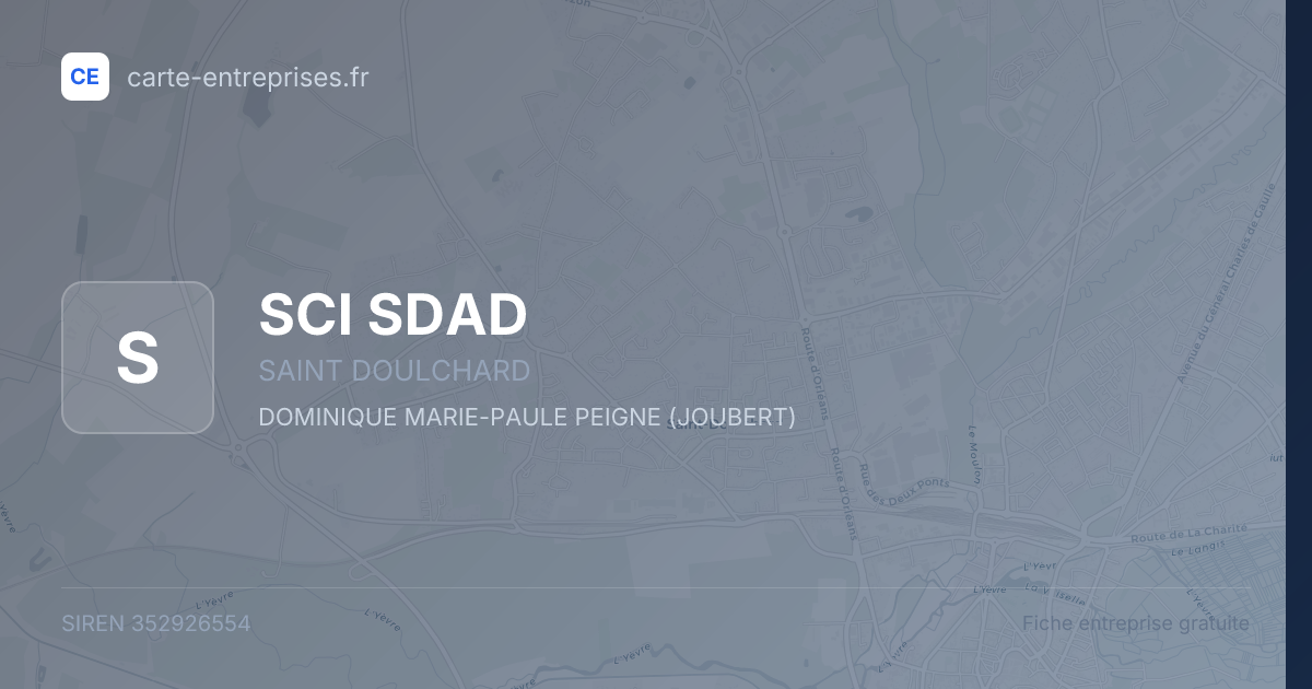 SCI SDAD — 352926554 — fiche entreprise