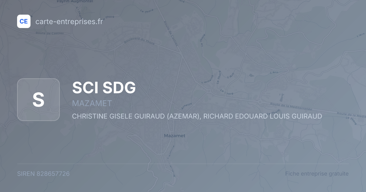 SCI SDG — 828657726 — fiche entreprise