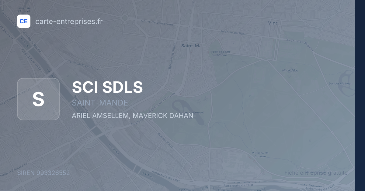 SCI SDLS — 993326552 — fiche entreprise