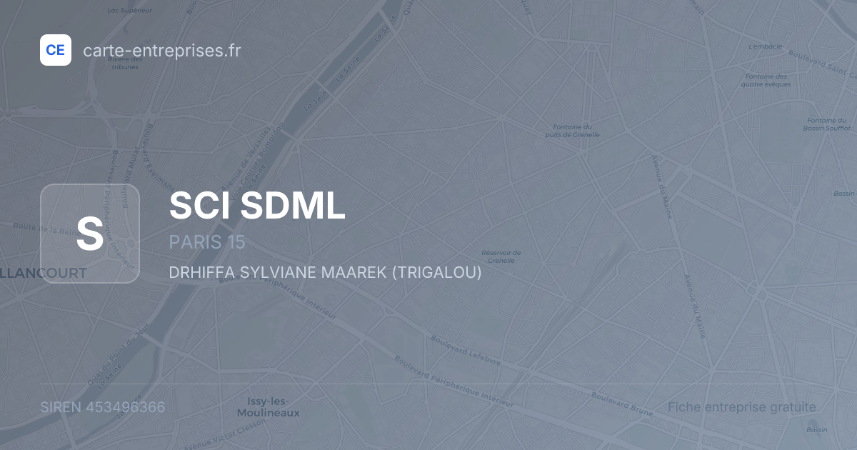 SCI SDML — 453496366 — fiche entreprise