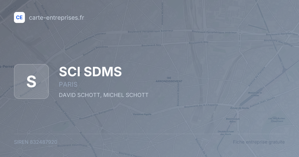 SCI SDMS — 832487920 — fiche entreprise