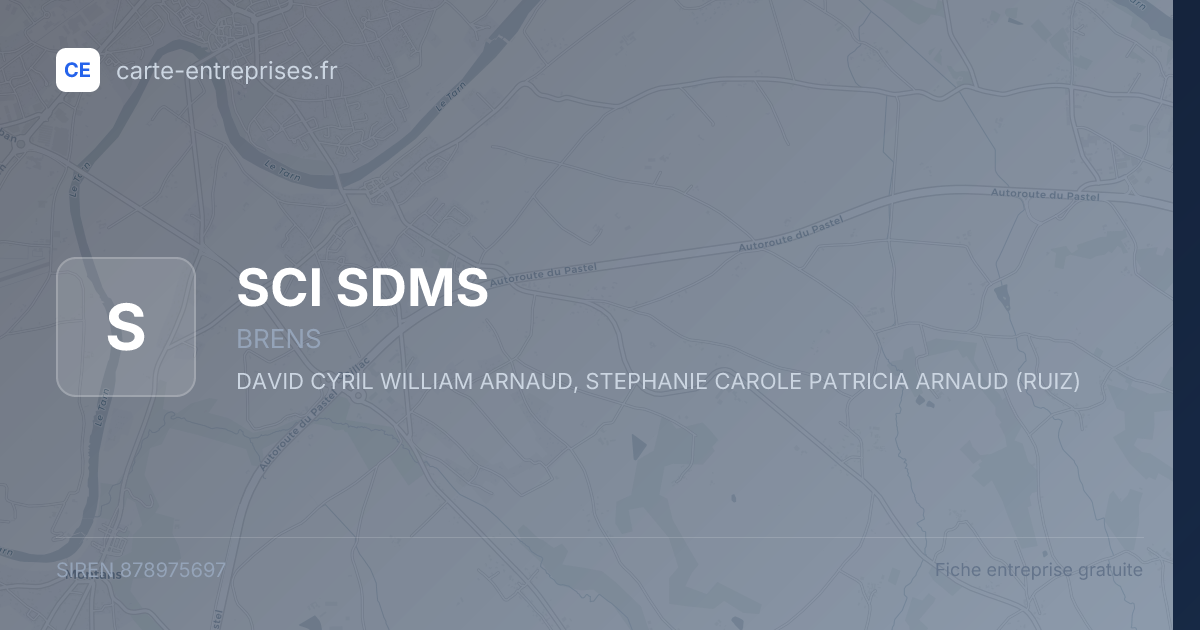 SCI SDMS — 878975697 — fiche entreprise