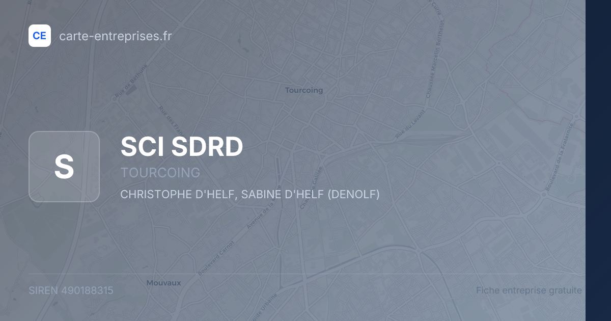 SCI SDRD — 490188315 — fiche entreprise
