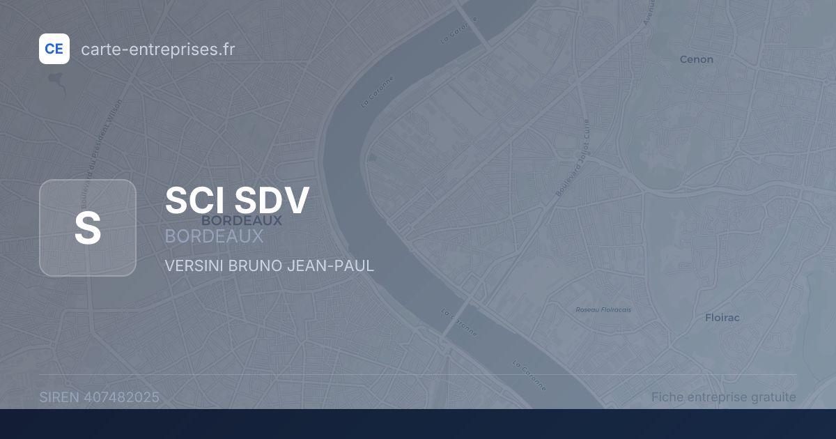 SCI SDV — 407482025 — fiche entreprise