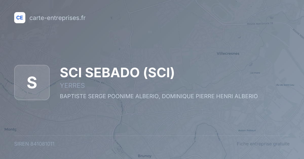 SCI SEBADO (SCI) — 841081011 — fiche entreprise
