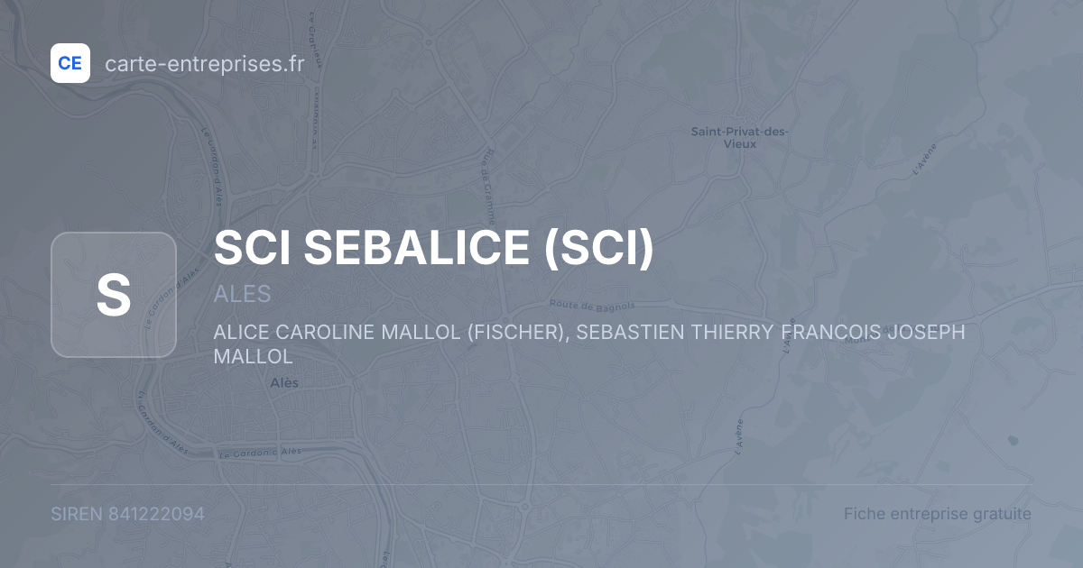 SCI SEBALICE (SCI) — 841222094 — fiche entreprise