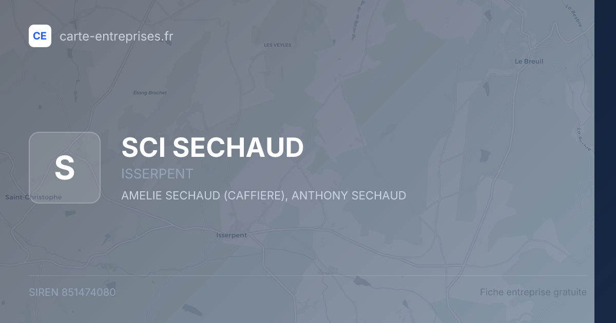 SCI SECHAUD — 851474080 — fiche entreprise