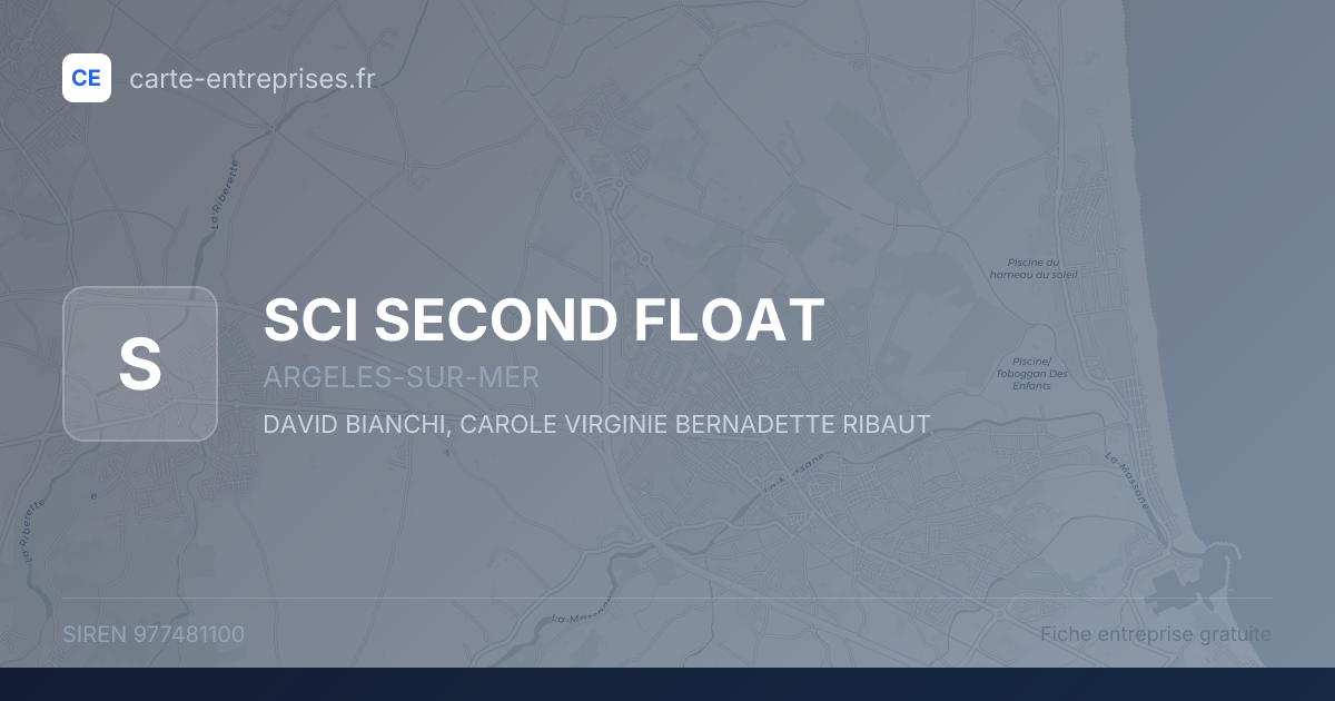 SCI SECOND FLOAT — 977481100 — fiche entreprise