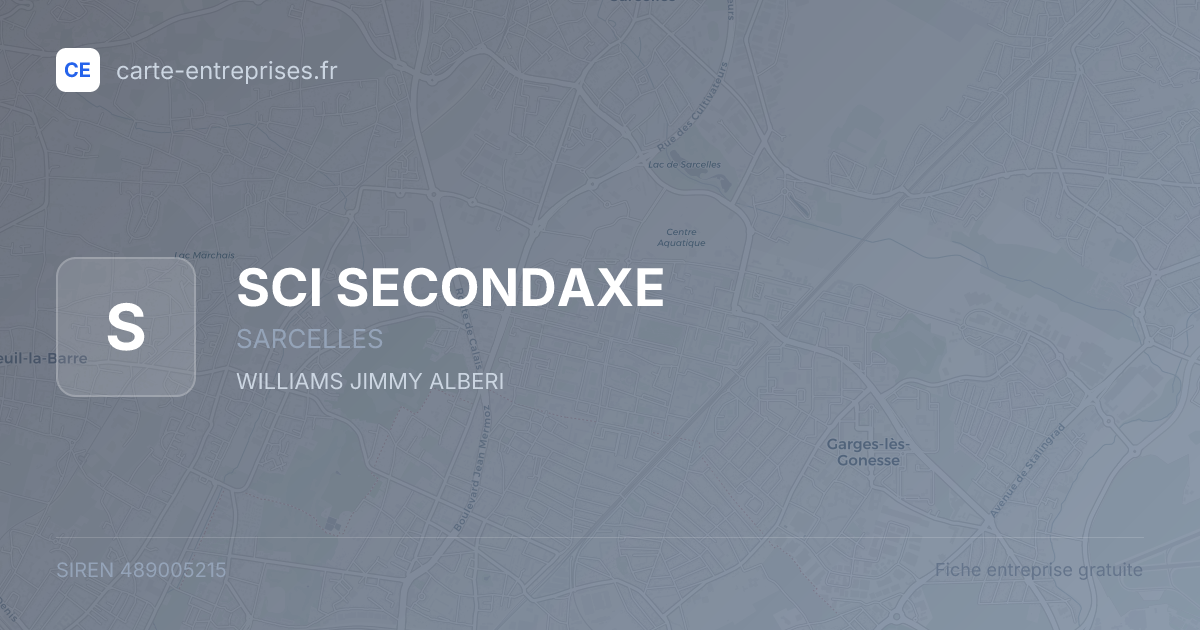SCI SECONDAXE — 489005215 — fiche entreprise