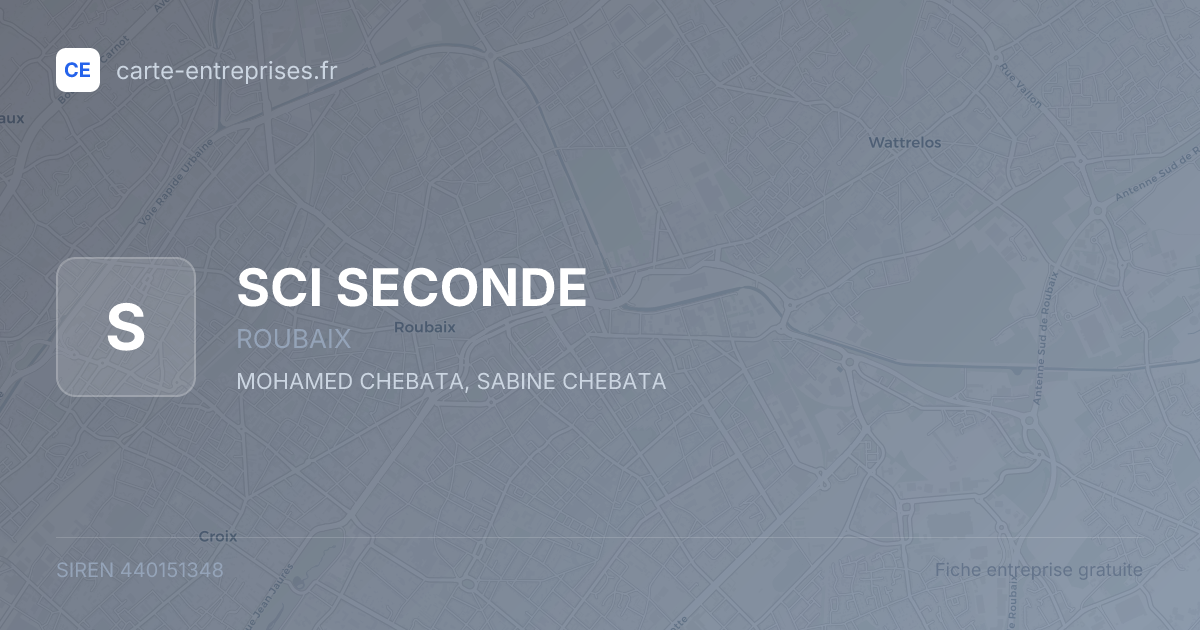 SCI SECONDE — 440151348 — fiche entreprise