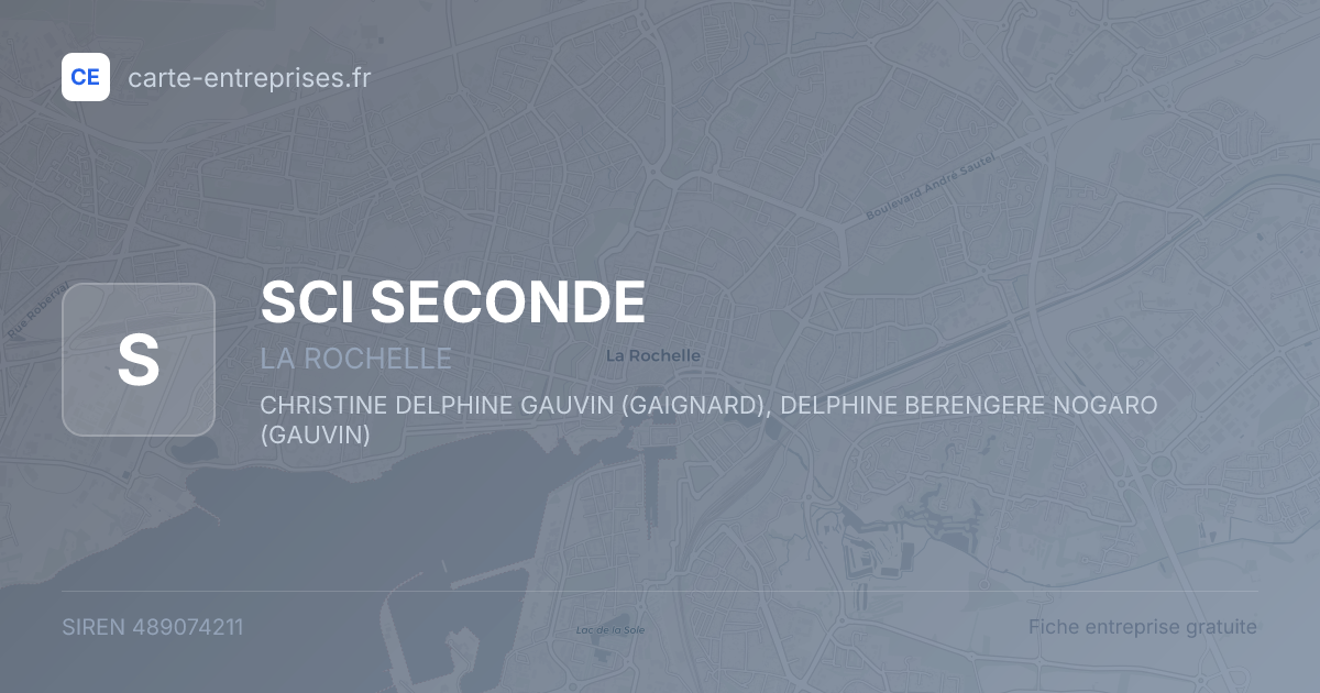 SCI SECONDE — 489074211 — fiche entreprise