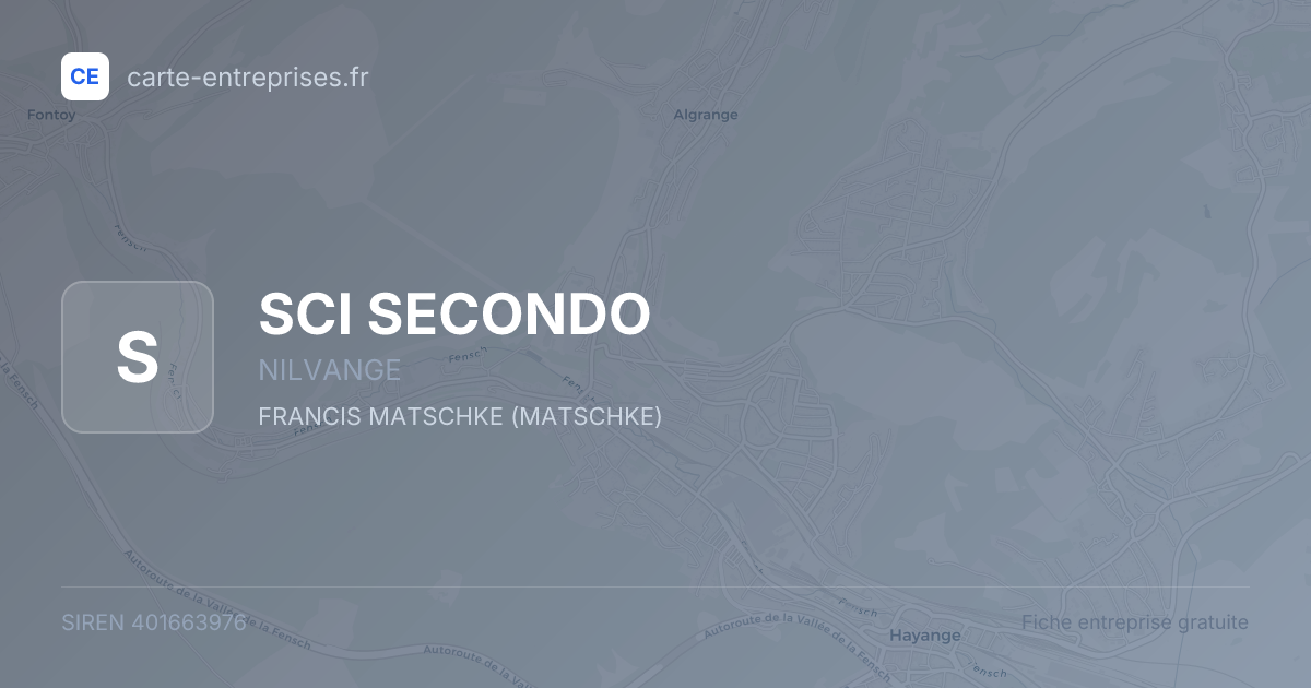 SCI SECONDO — 401663976 — fiche entreprise