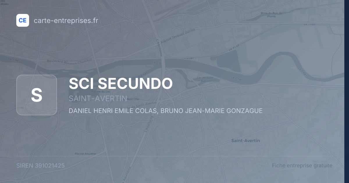 SCI SECUNDO — 391021425 — fiche entreprise