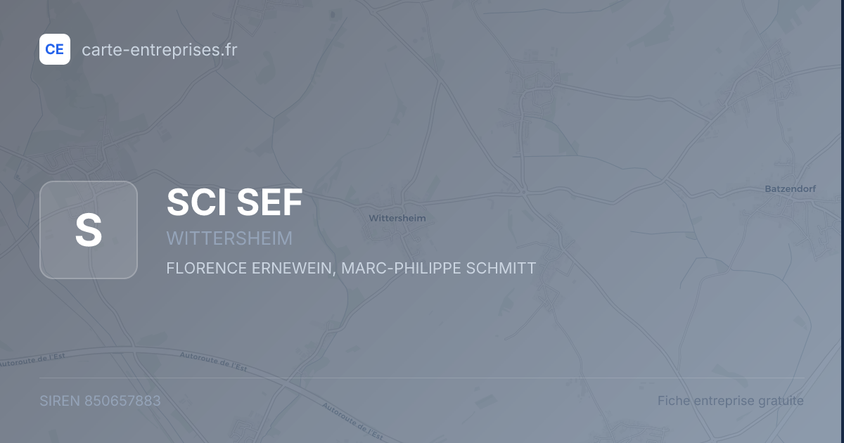 SCI SEF — 850657883 — fiche entreprise