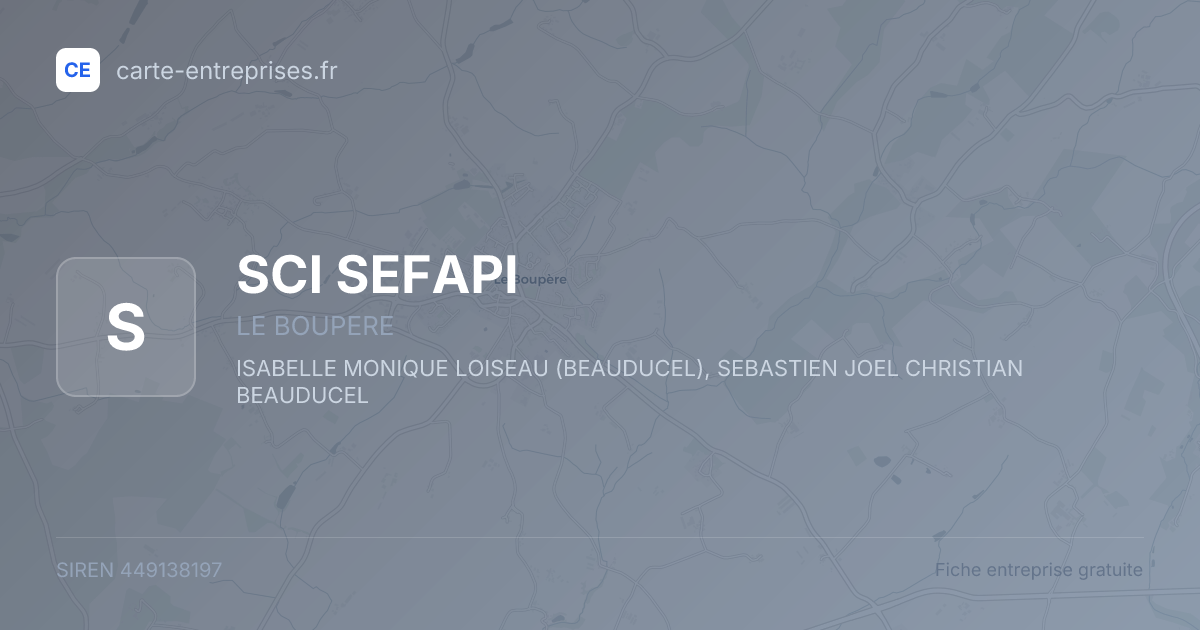 SCI SEFAPI — 449138197 — fiche entreprise