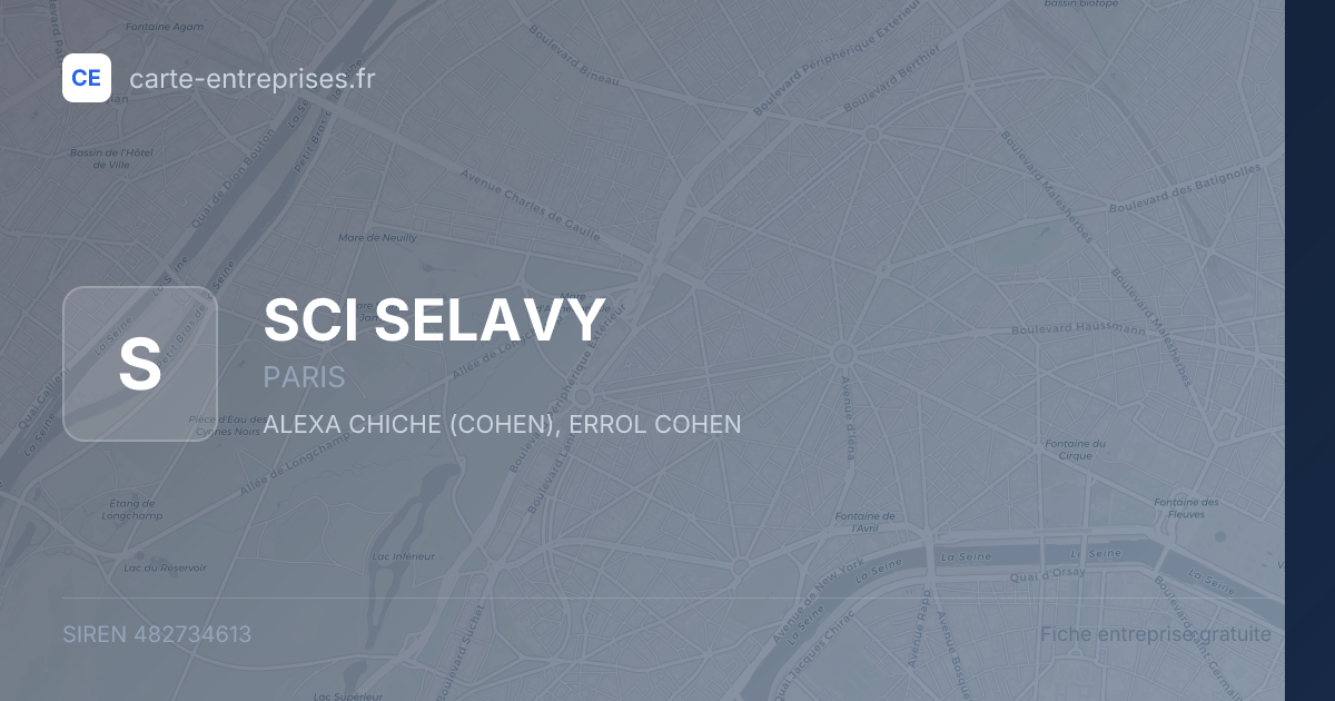 SCI SELAVY — 482734613 — fiche entreprise