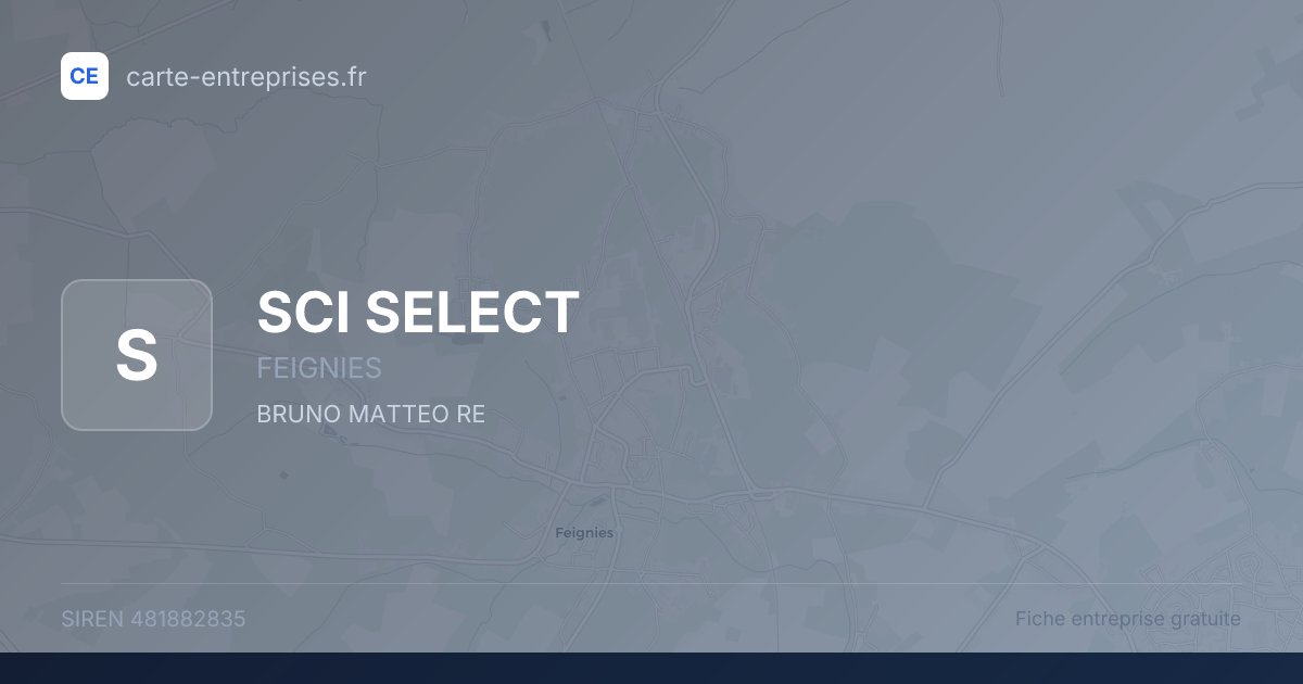 SCI SELECT — 481882835 — fiche entreprise