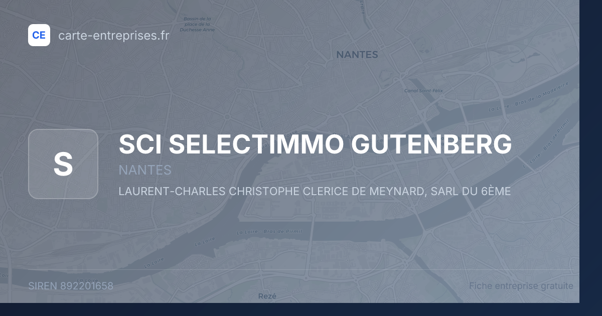 SCI SELECTIMMO GUTENBERG — 892201658 — fiche entreprise