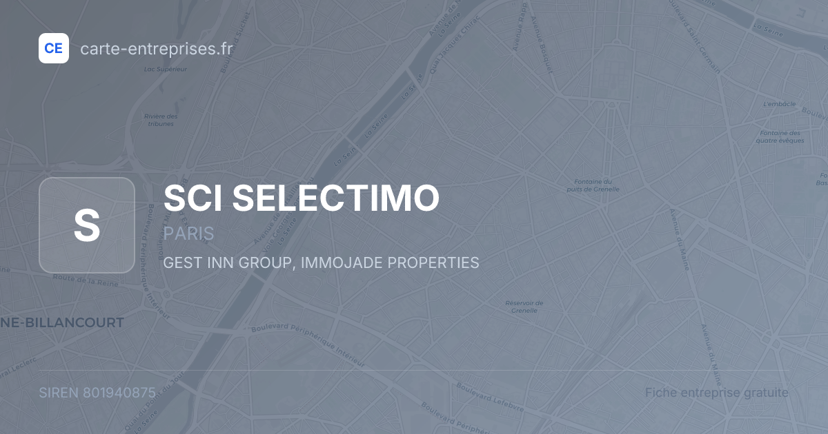 SCI SELECTIMO — 801940875 — fiche entreprise